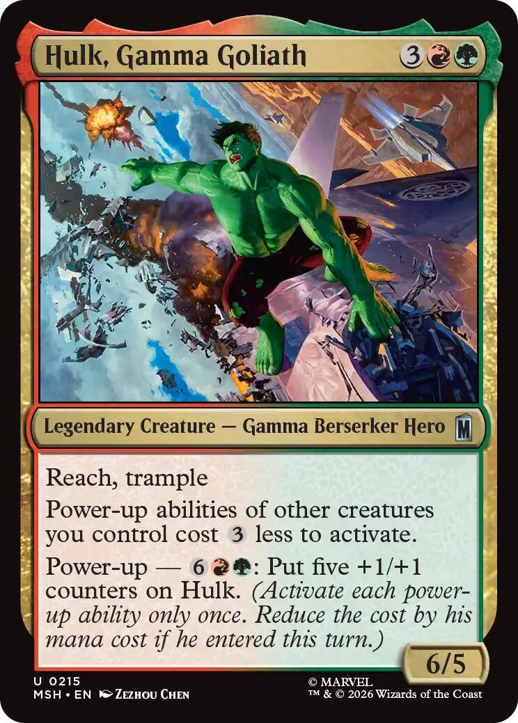 Image for Hulk, Gamma Goliath (215) (Marvel Super Heroes) (MSH) - Magic: The Gathering