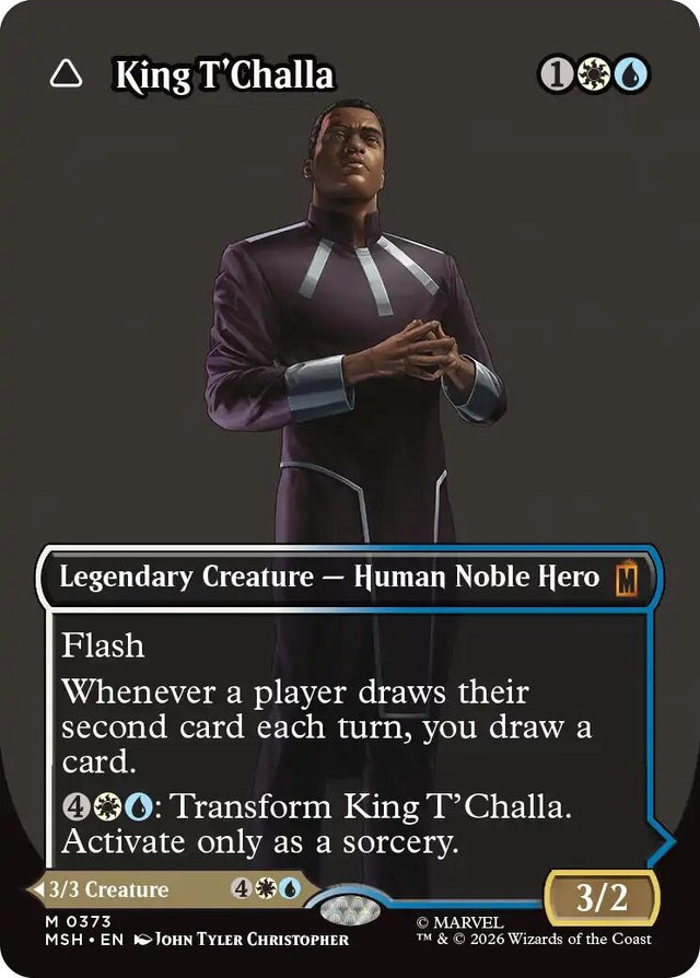 Image for King T'Challa (Borderless) (0373) (373) (Marvel Super Heroes) (MSH) - Magic: The Gathering