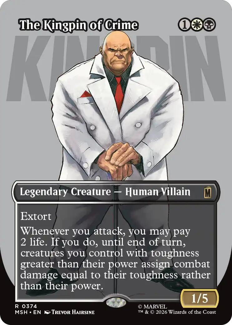 Image for The Kingpin of Crime (Borderless) (0374) (374) (Foil) (Marvel Super Heroes) (MSH) - Magic: The Gathering