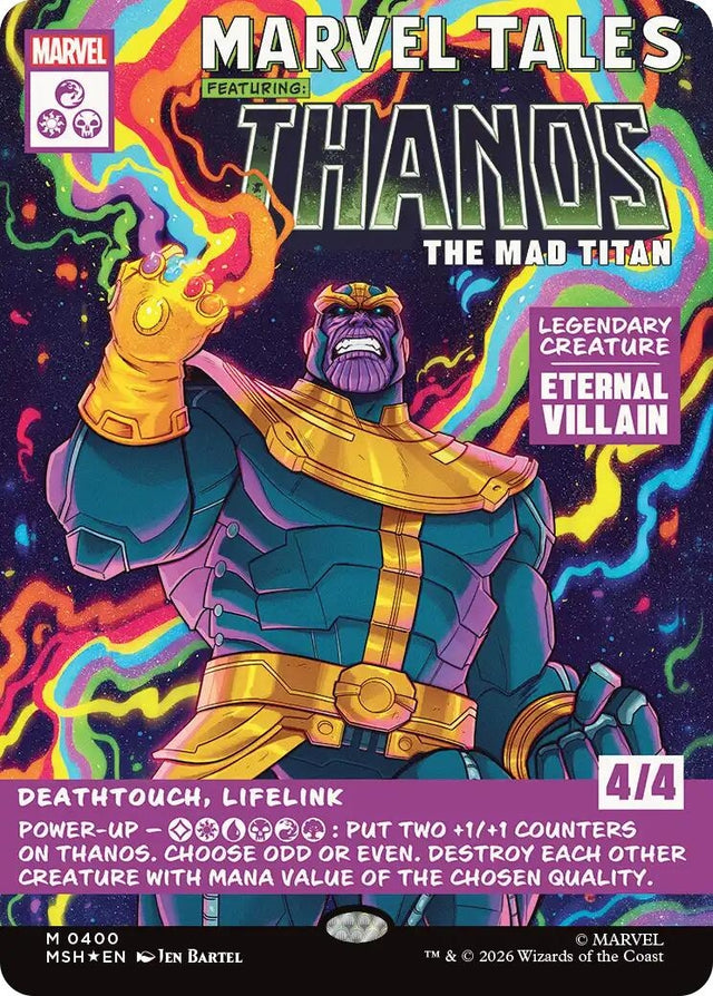 Image for Thanos, The Mad Titan (Borderless) (0400) (400) (Foil) (Marvel Super Heroes) (MSH) - Magic: The Gathering