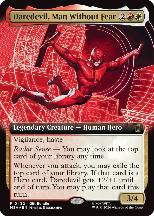 Image for Daredevil, Man Without Fear (Extended Art) (432) (Foil) (Unique and Miscellaneous Promos) (UMP) - Magic: The Gathering