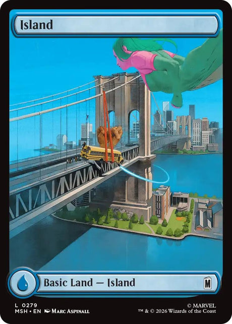 Image for Island (0279) (279) (Foil) (Marvel Super Heroes) (MSH) - Magic: The Gathering