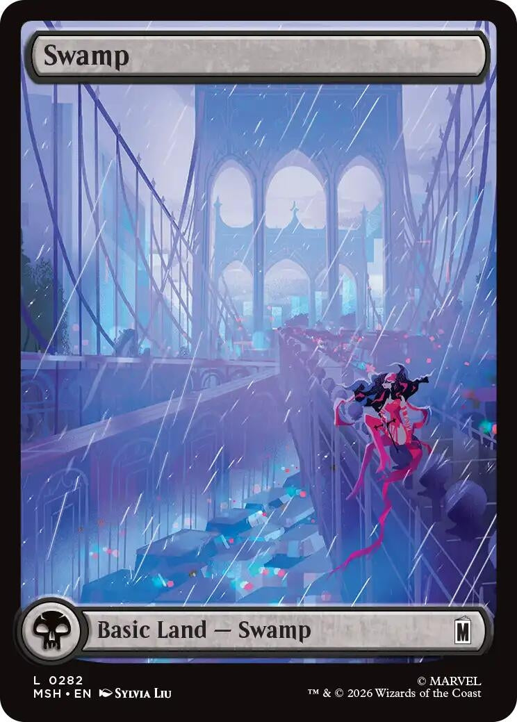 Image for Swamp (0282) (282) (Foil) (Marvel Super Heroes) (MSH) - Magic: The Gathering