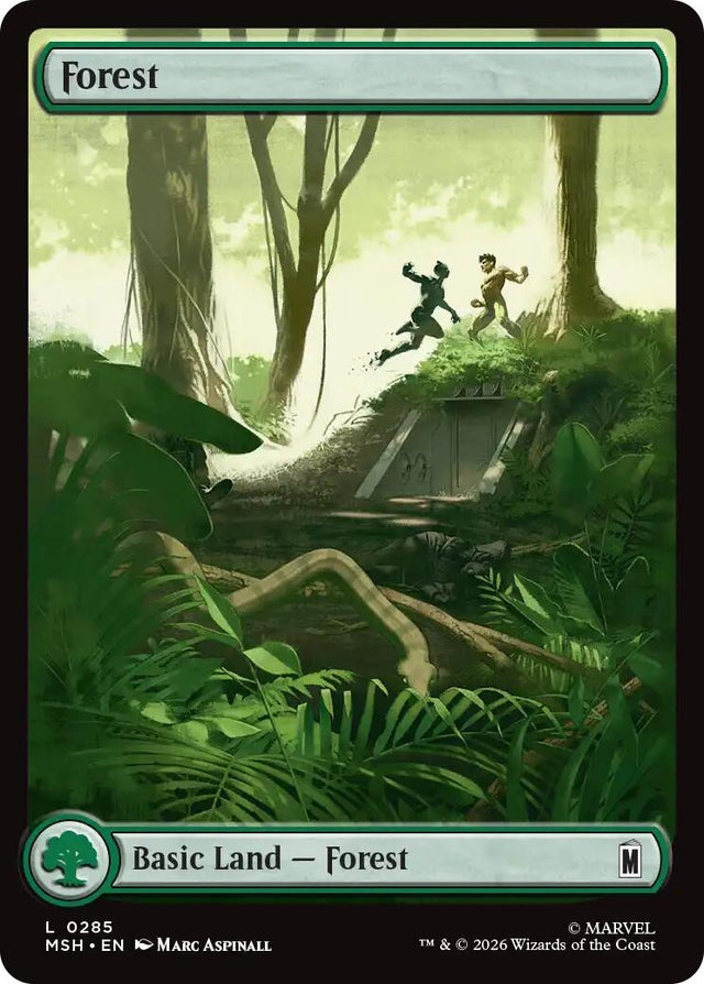 Image for Forest (0285) (285) (Foil) (Marvel Super Heroes) (MSH) - Magic: The Gathering