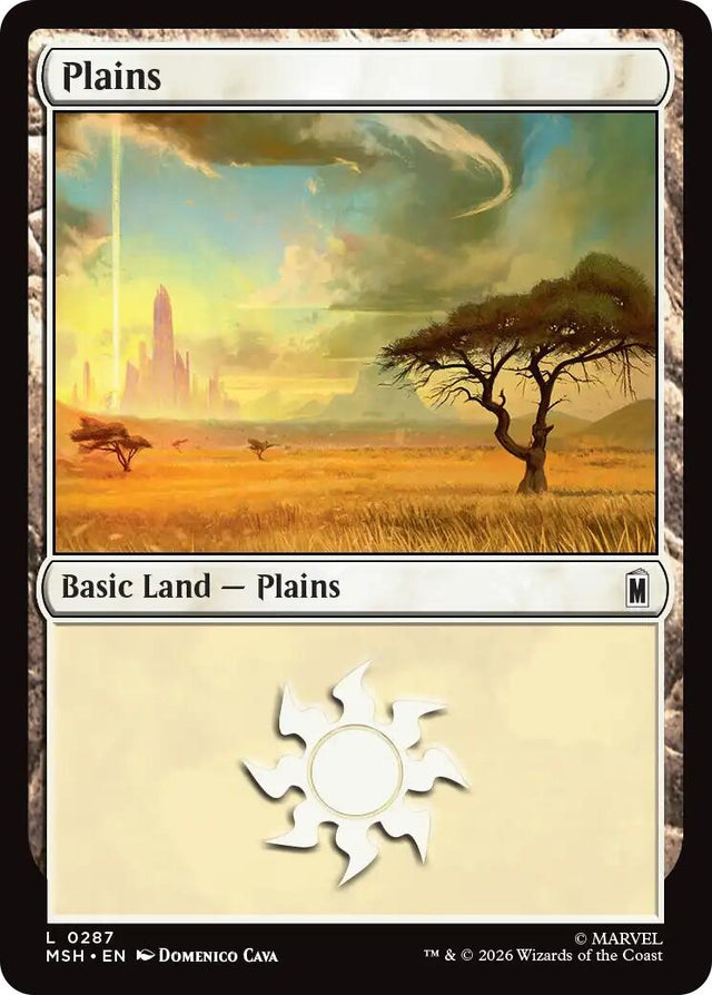 Image for Plains (0287) (287) (Foil) (Marvel Super Heroes) (MSH) - Magic: The Gathering