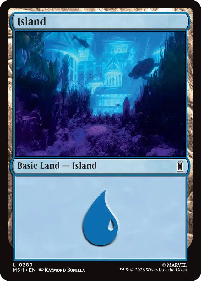 Image for Island (0289) (289) (Marvel Super Heroes) (MSH) - Magic: The Gathering