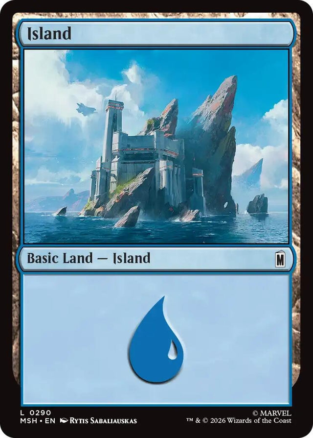 Image for Island (0290) (290) (Foil) (Marvel Super Heroes) (MSH) - Magic: The Gathering