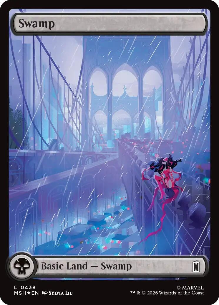 Image for Swamp (0438) (Surge Foil) (438) (Foil) (Marvel Super Heroes) (MSH) - Magic: The Gathering