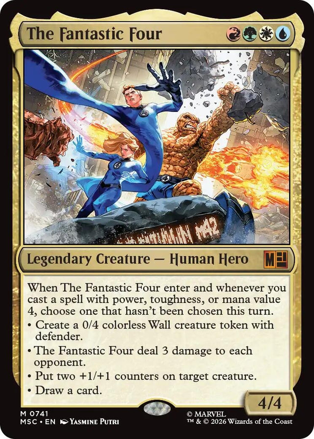 Image for The Fantastic Four (741) (Foil) (Commander: Marvel Super Heroes) (MSC) - Magic: The Gathering