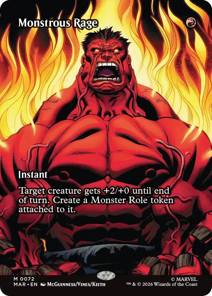 Monstrous Rage (Borderless) (72) (Marvel Universe Eternal-Legal)