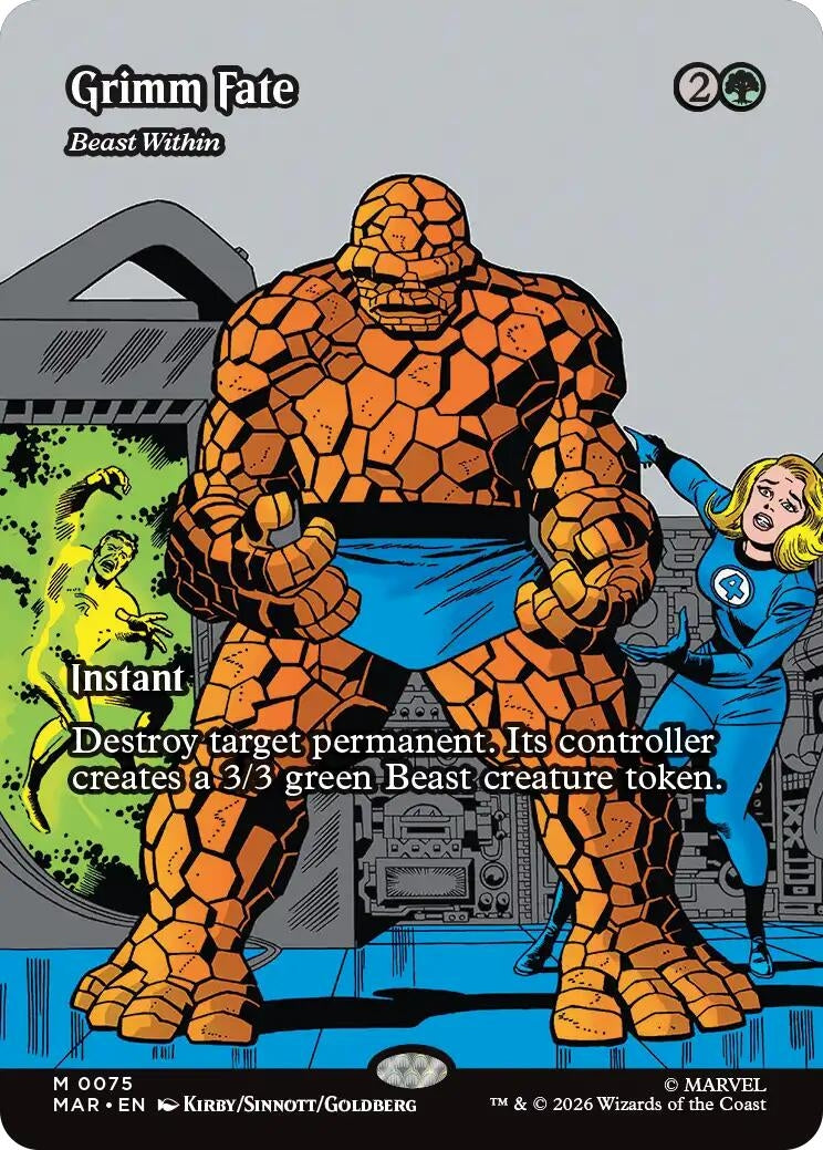 Grimm Fate - Beast Within (Borderless) (75) (Foil) (Marvel Universe Eternal-Legal)