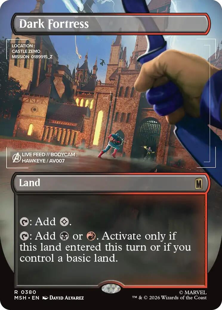 Image for Dark Fortress (Borderless) (380) (Marvel Super Heroes) (MSH) - Magic: The Gathering