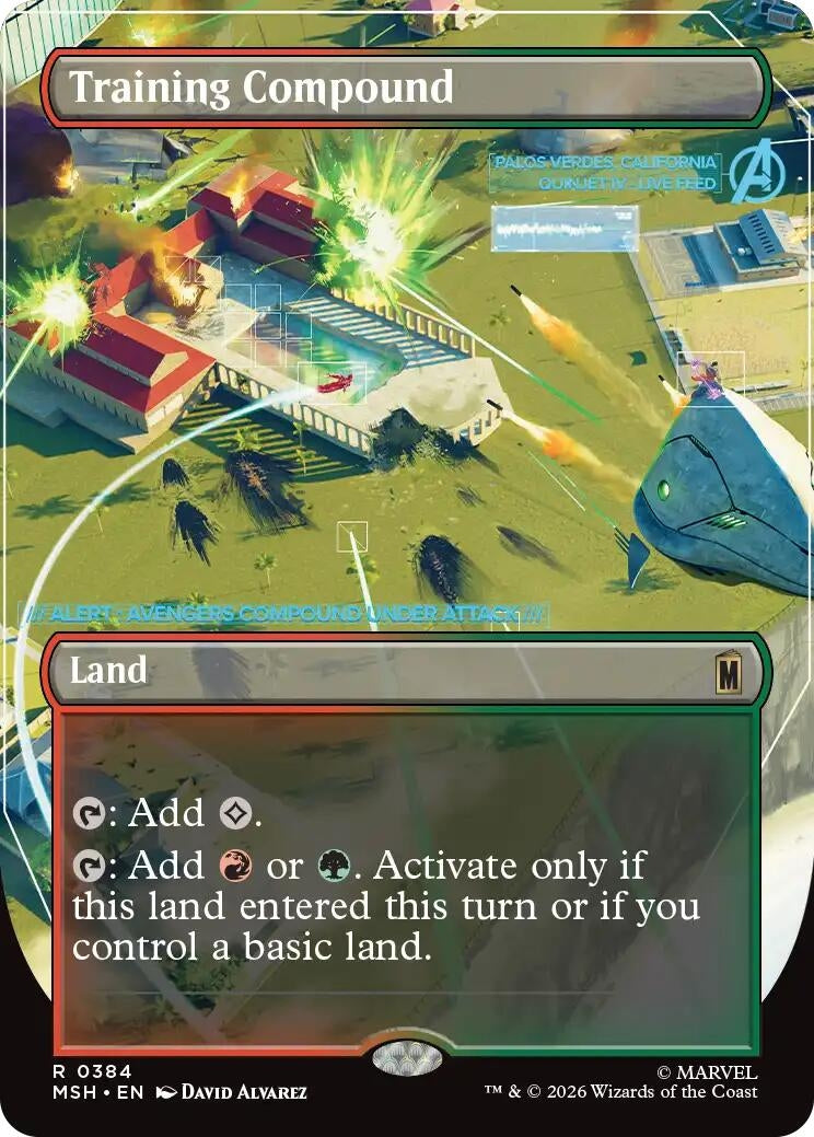 Image for Training Compound (Borderless) (384) (Foil) (Marvel Super Heroes) (MSH) - Magic: The Gathering