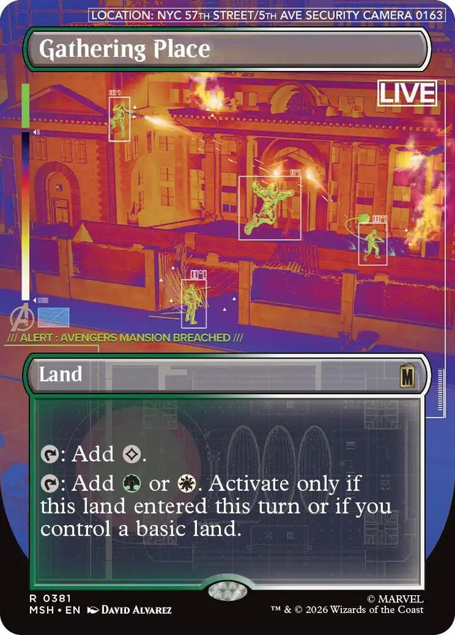 Image for Gathering Place (Borderless) (381) (Marvel Super Heroes) (MSH) - Magic: The Gathering