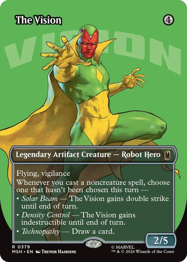 Image for The Vision (Borderless) (379) (Marvel Super Heroes) (MSH) - Magic: The Gathering