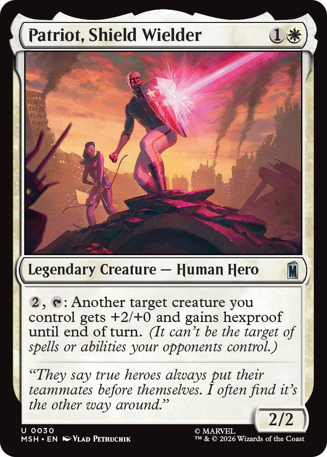 Image for Patriot, Shield Wielder (30) (Foil) (Marvel Super Heroes) (MSH) - Magic: The Gathering