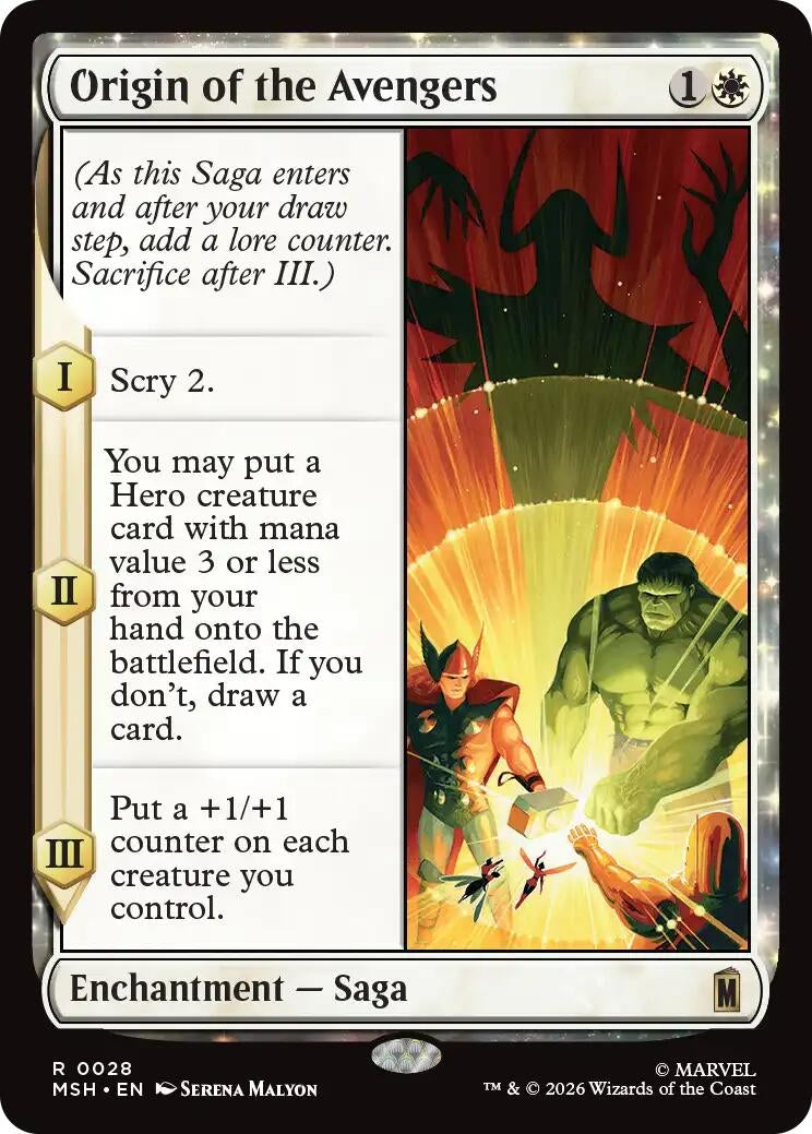 Image for Origin of the Avengers (28) (Marvel Super Heroes) (MSH) - Magic: The Gathering