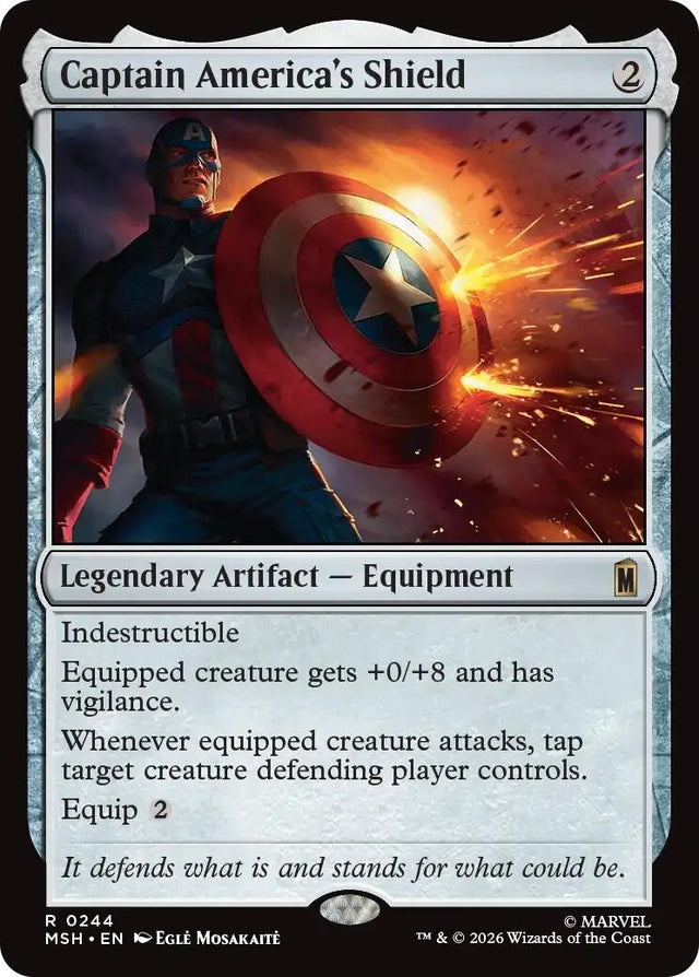 Image for Captain America's Shield (244) (Foil) (Marvel Super Heroes) (MSH) - Magic: The Gathering