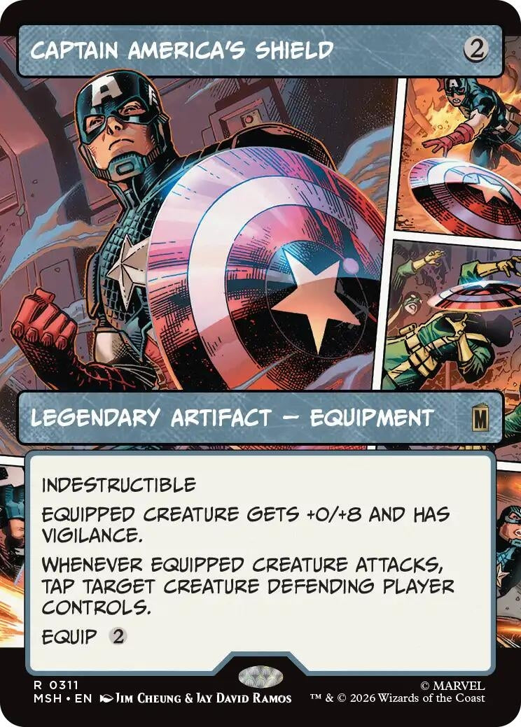 Image for Captain America's Shield (Borderless) (0311) (311) (Marvel Super Heroes) (MSH) - Magic: The Gathering