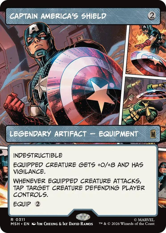 Image for Captain America's Shield (Borderless) (0311) (311) (Marvel Super Heroes) (MSH) - Magic: The Gathering