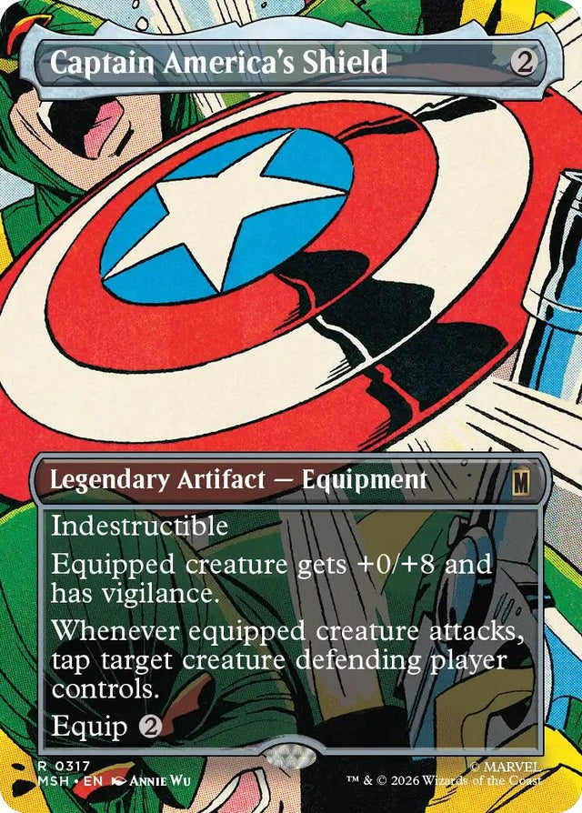Image for Captain America's Shield (Borderless) (0317) (317) (Marvel Super Heroes) (MSH) - Magic: The Gathering