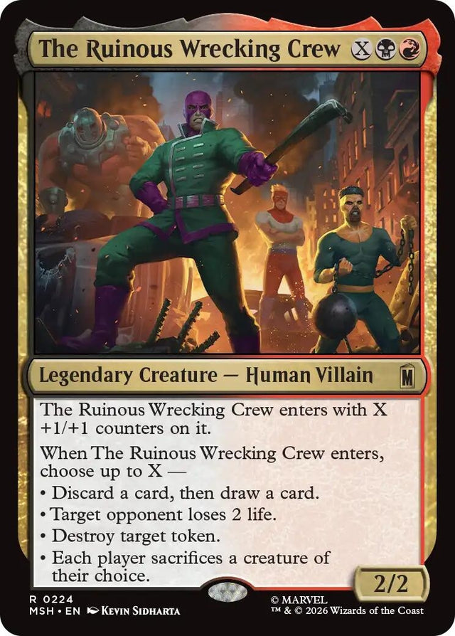 Image for The Ruinous Wrecking Crew (224) (Foil) (Marvel Super Heroes) (MSH) - Magic: The Gathering