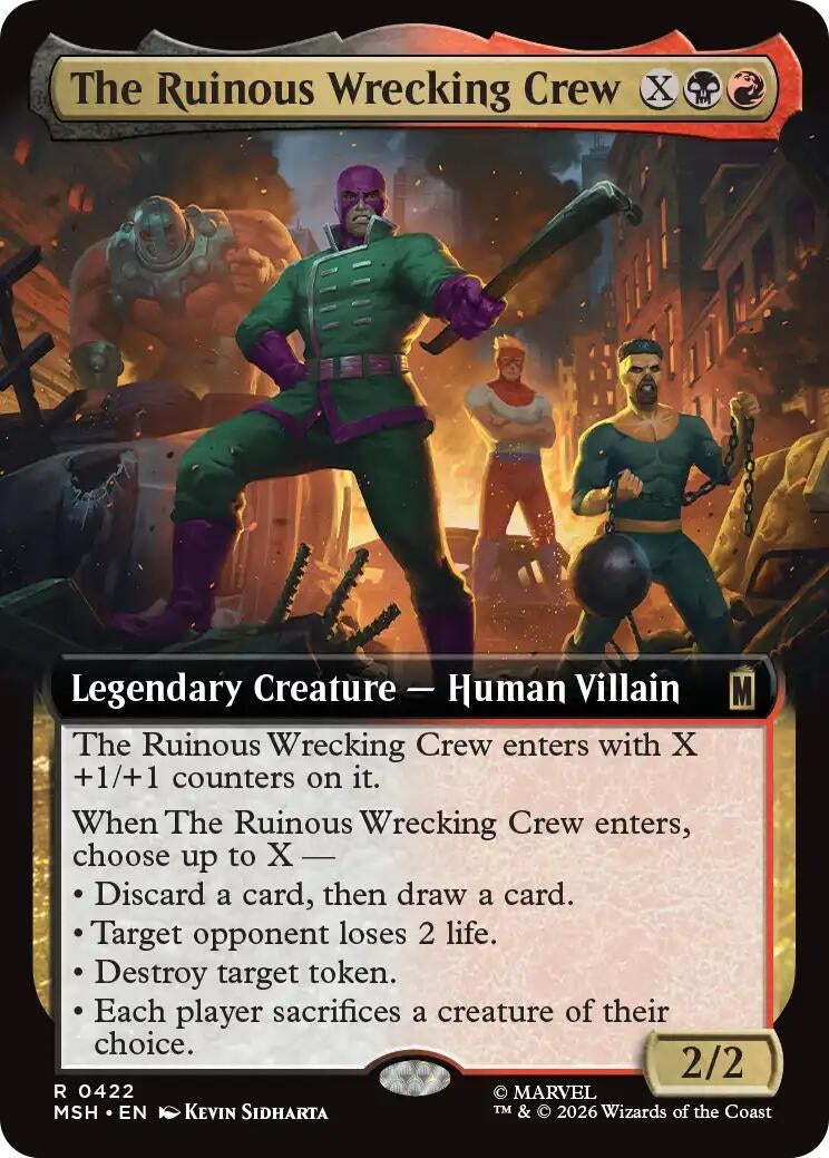 Image for The Ruinous Wrecking Crew (Extended Art) (422) (Marvel Super Heroes) (MSH) - Magic: The Gathering