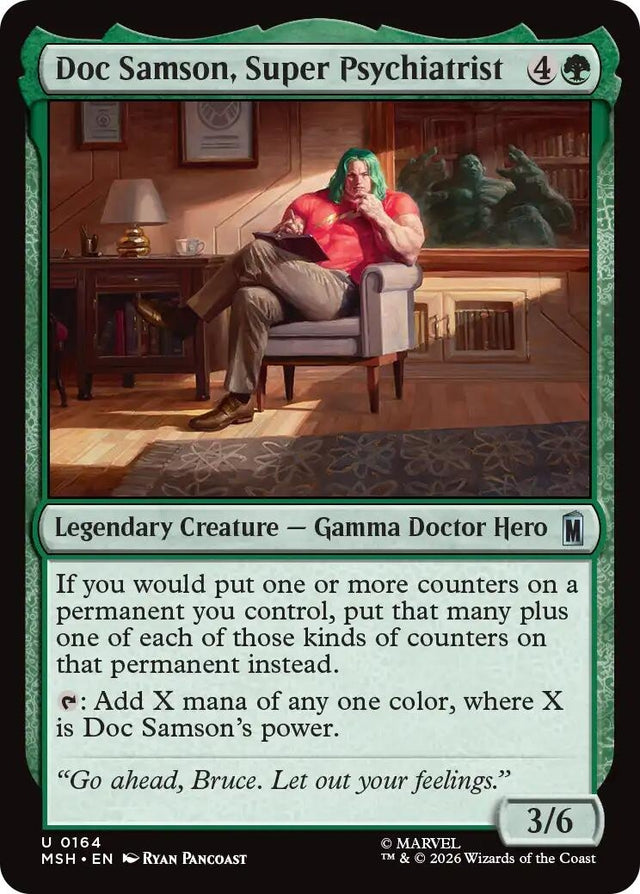 Image for Doc Samson, Super Psychiatrist (164) (Foil) (Marvel Super Heroes) (MSH) - Magic: The Gathering
