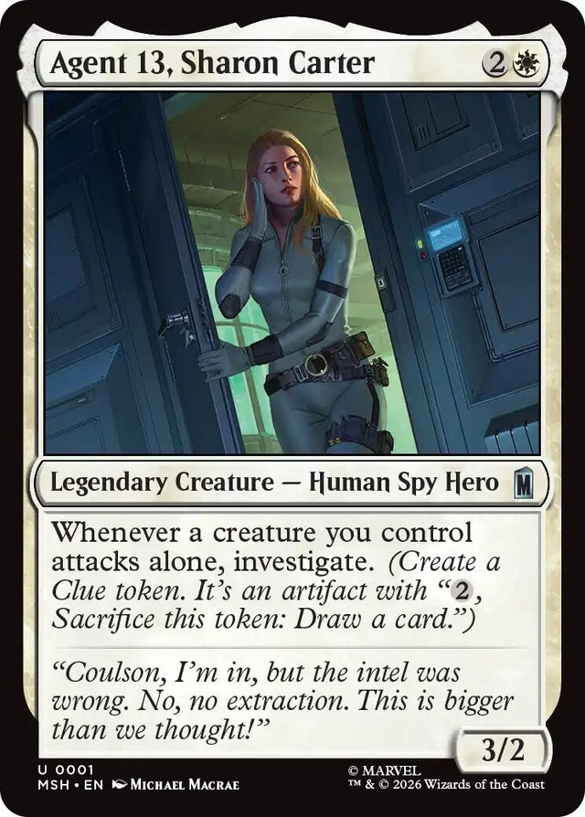 Image for Agent 13, Sharon Carter (1) (Foil) (Marvel Super Heroes) (MSH) - Magic: The Gathering