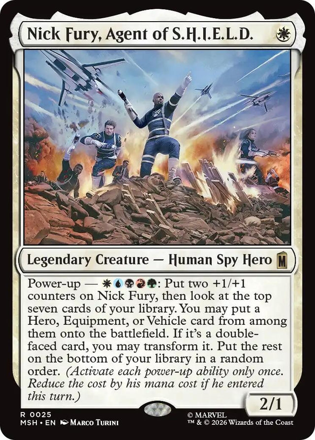 Image for Nick Fury, Agent of S.H.I.E.L.D. (25) (Foil) (Marvel Super Heroes) (MSH) - Magic: The Gathering