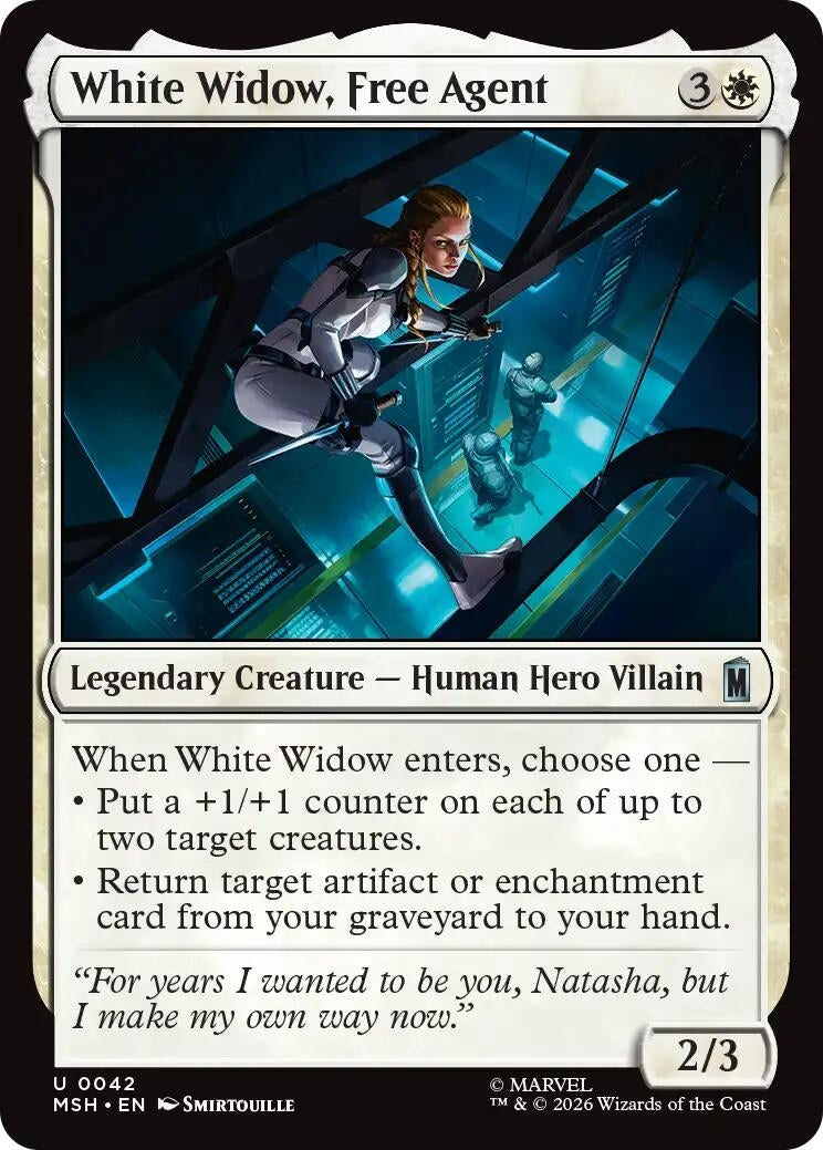 Image for White Widow, Free Agent (42) (Foil) (Marvel Super Heroes) (MSH) - Magic: The Gathering