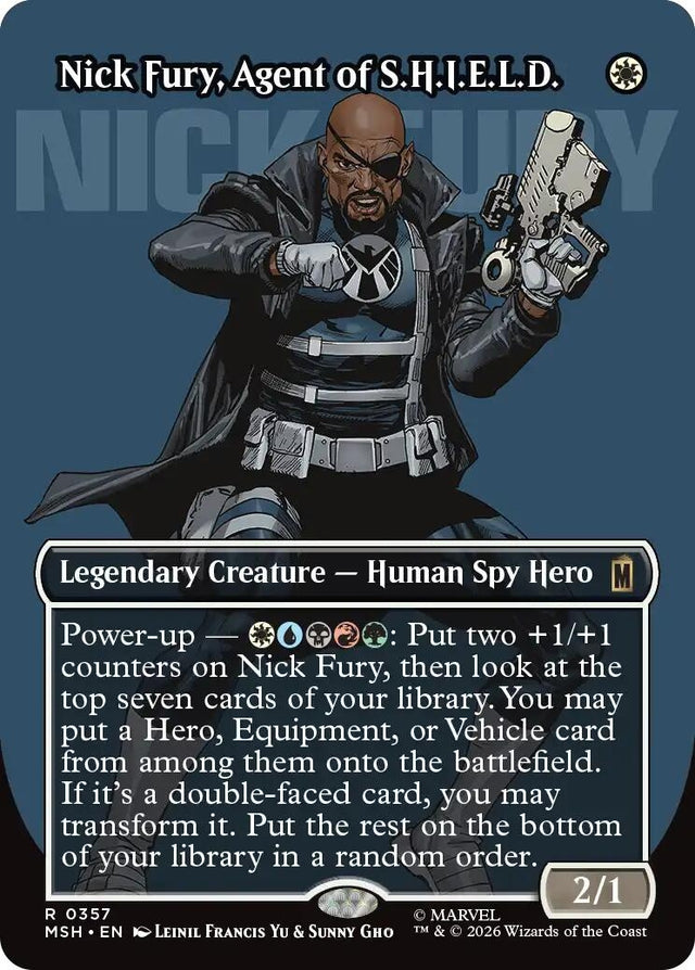 Image for Nick Fury, Agent of S.H.I.E.L.D. (Borderless) (0357) (357) (Foil) (Marvel Super Heroes) (MSH) - Magic: The Gathering