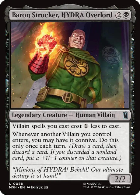 Image for Baron Strucker, HYDRA Overlord (88) (Marvel Super Heroes) (MSH) - Magic: The Gathering