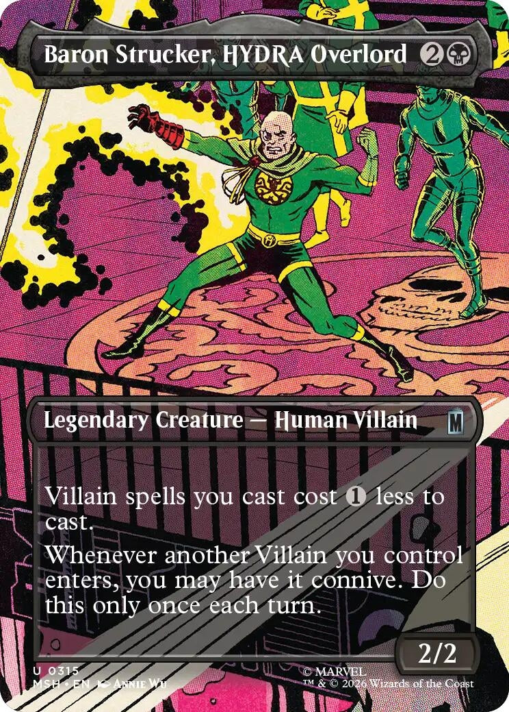 Image for Baron Strucker, HYDRA Overlord (Borderless) (315) (Marvel Super Heroes) (MSH) - Magic: The Gathering