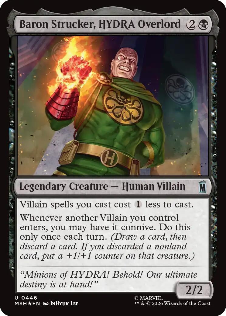 Image for Baron Strucker, HYDRA Overlord (Surge Foil) (446) (Foil) (Marvel Super Heroes) (MSH) - Magic: The Gathering
