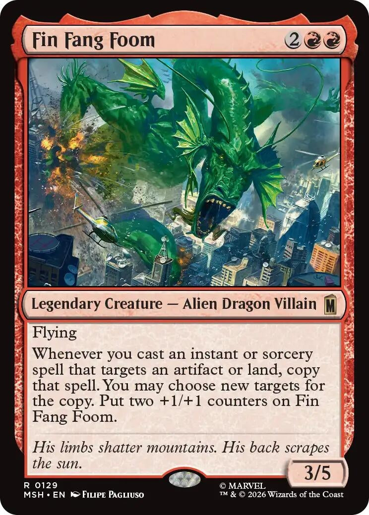 Image for Fin Fang Foom (129) (Foil) (Marvel Super Heroes) (MSH) - Magic: The Gathering