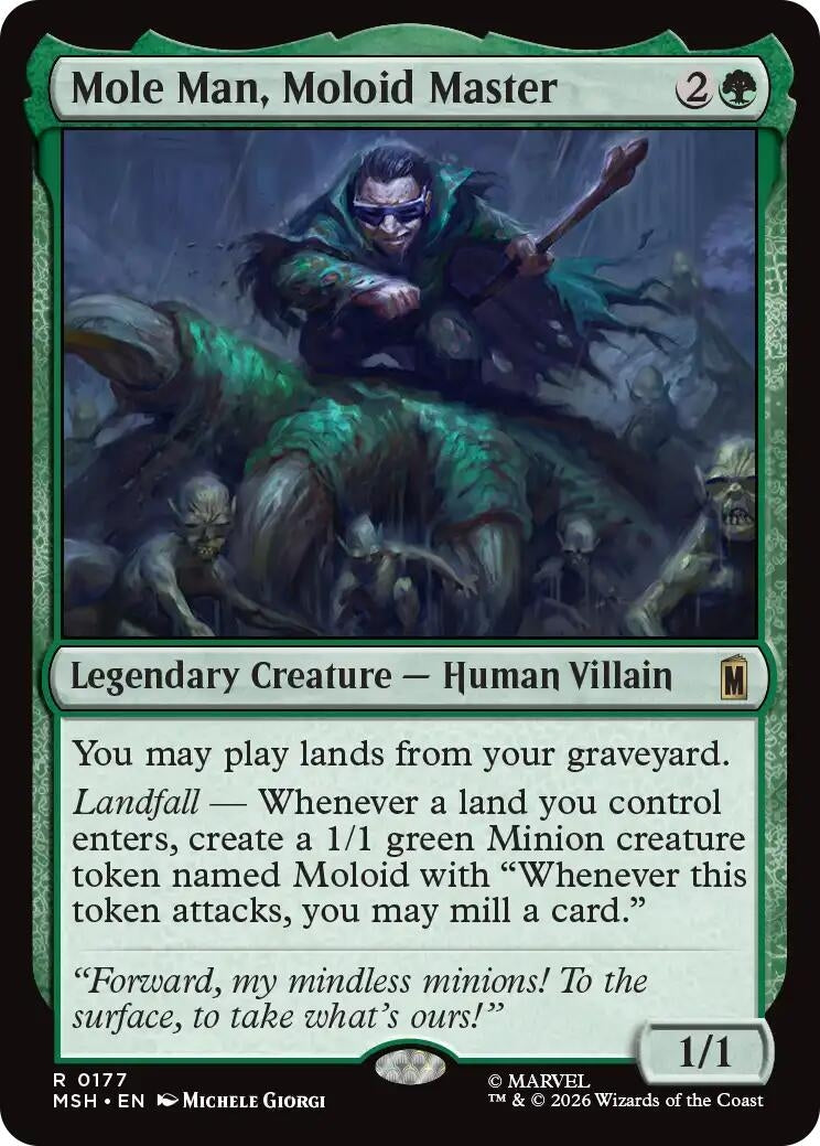 Image for Mole Man, Moloid Master (177) (Foil) (Marvel Super Heroes) (MSH) - Magic: The Gathering