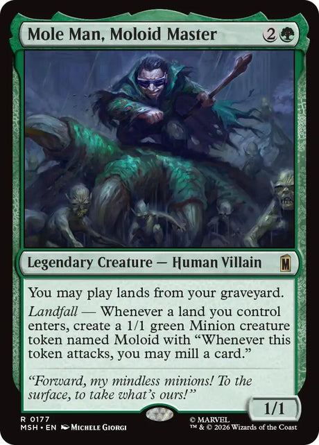 Image for Mole Man, Moloid Master (177) (Foil) (Marvel Super Heroes) (MSH) - Magic: The Gathering