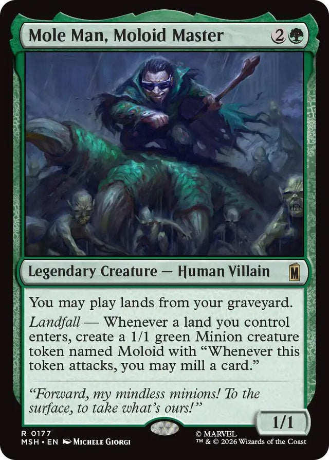 Image for Mole Man, Moloid Master (177) (Foil) (Marvel Super Heroes) (MSH) - Magic: The Gathering