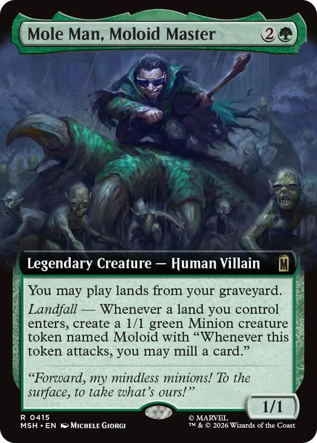 Image for Mole Man, Moloid Master (Extended Art) (415) (Marvel Super Heroes) (MSH) - Magic: The Gathering