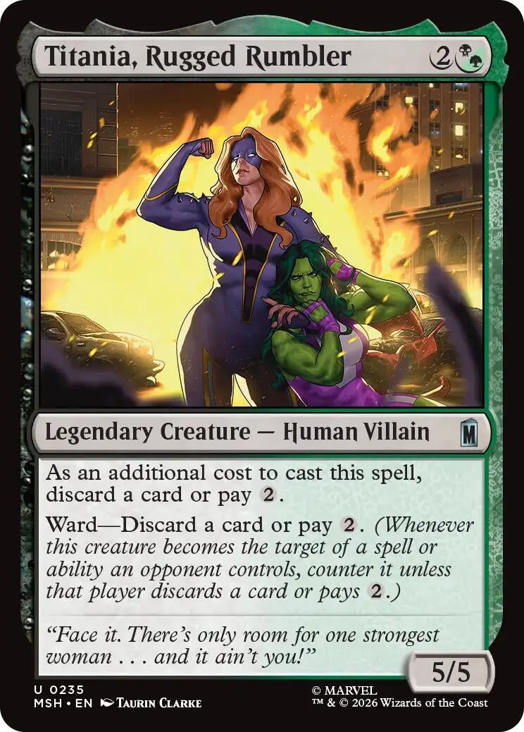 Image for Titania, Rugged Rumbler (235) (Foil) (Marvel Super Heroes) (MSH) - Magic: The Gathering