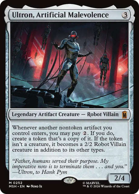 Image for Ultron, Artificial Malevolence (252) (Marvel Super Heroes) (MSH) - Magic: The Gathering
