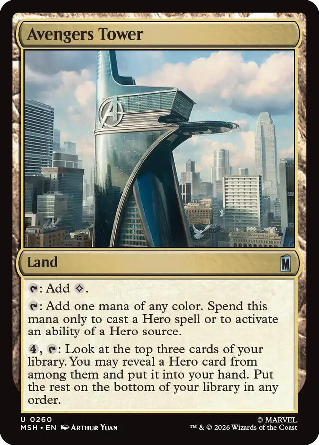 Image for Avengers Tower (260) (Foil) (Marvel Super Heroes) (MSH) - Magic: The Gathering