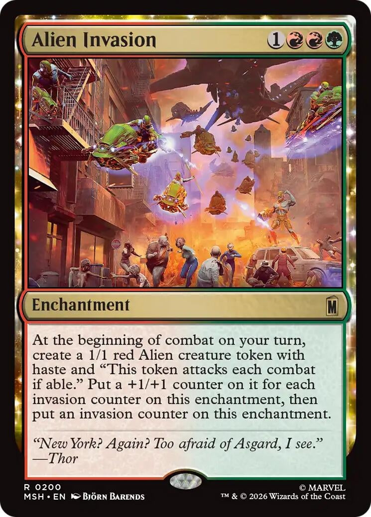 Image for Alien Invasion (200) (Marvel Super Heroes) (MSH) - Magic: The Gathering