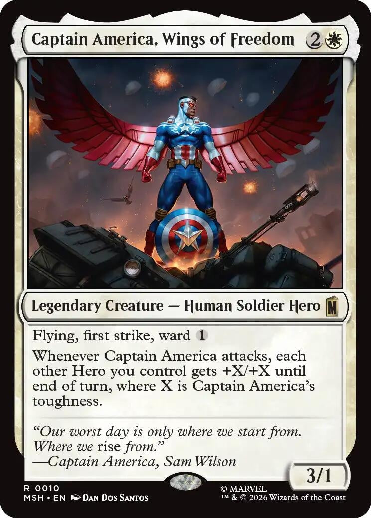 Image for Captain America, Wings of Freedom (10) (Marvel Super Heroes) (MSH) - Magic: The Gathering