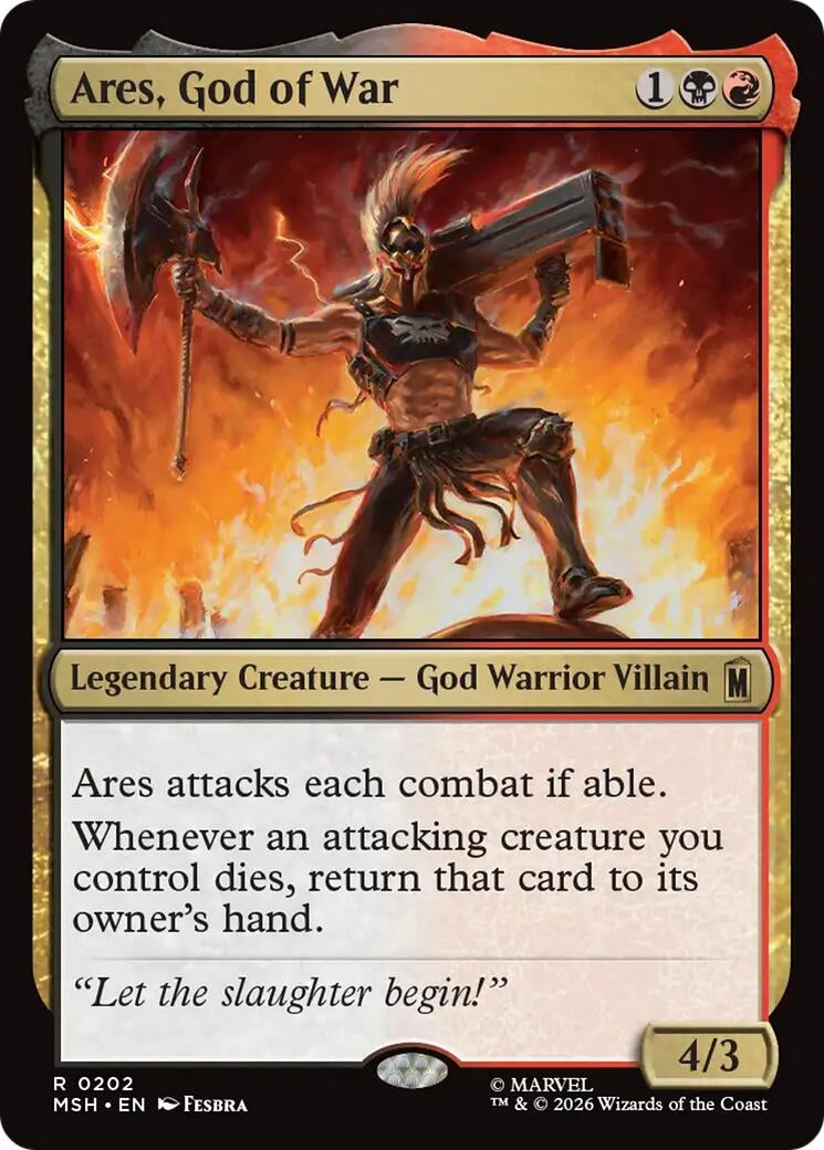 Image for Ares, God of War (202) (Foil) (Marvel Super Heroes) (MSH) - Magic: The Gathering