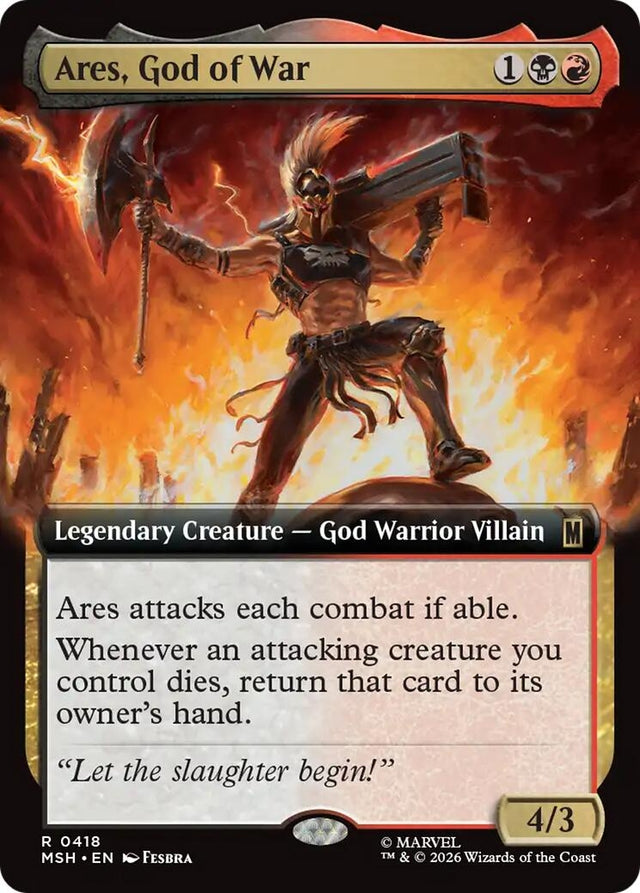 Image for Ares, God of War (Extended Art) (418) (Marvel Super Heroes) (MSH) - Magic: The Gathering