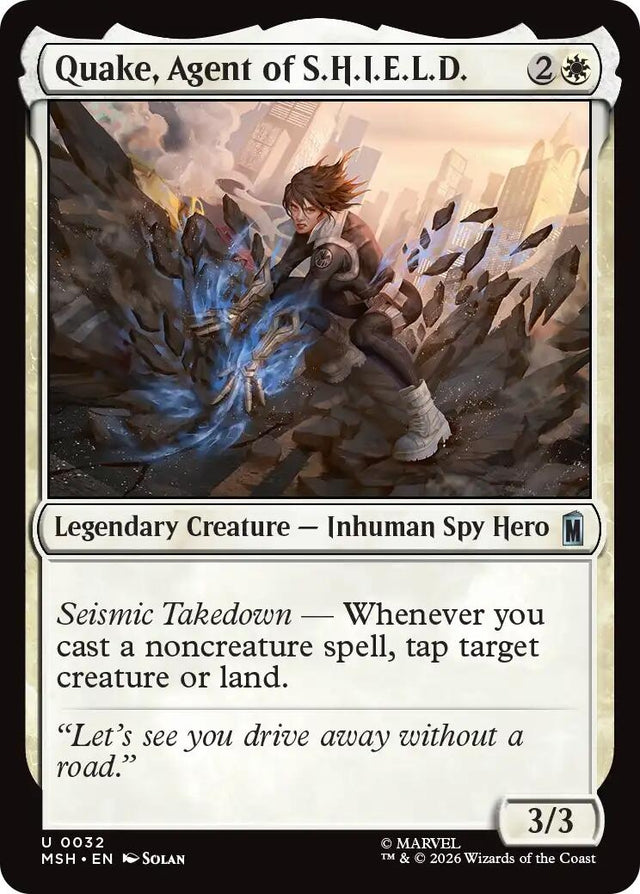 Image for Quake, Agent of S.H.I.E.L.D. (32) (Foil) (Marvel Super Heroes) (MSH) - Magic: The Gathering