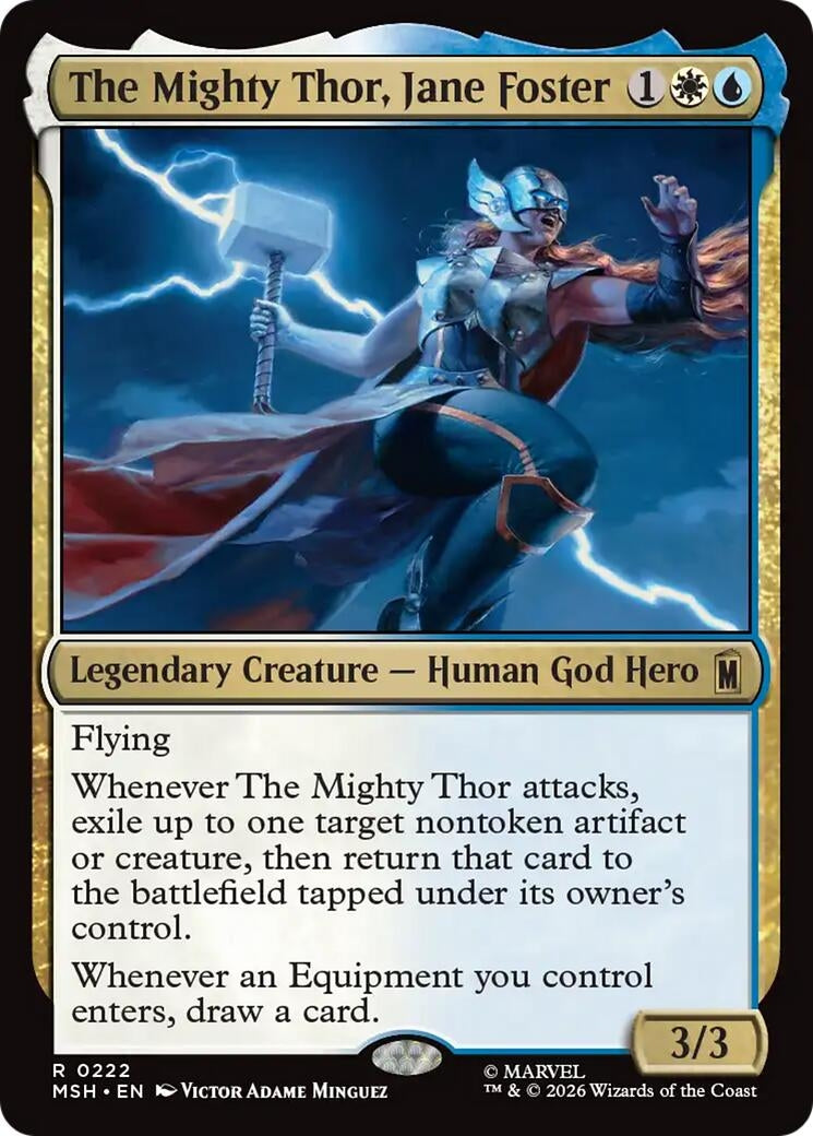 Image for The Mighty Thor, Jane Foster (222) (Foil) (Marvel Super Heroes) (MSH) - Magic: The Gathering