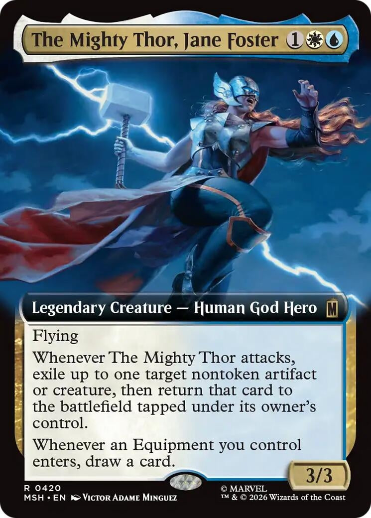 Image for The Mighty Thor, Jane Foster (Extended Art) (420) (Marvel Super Heroes) (MSH) - Magic: The Gathering